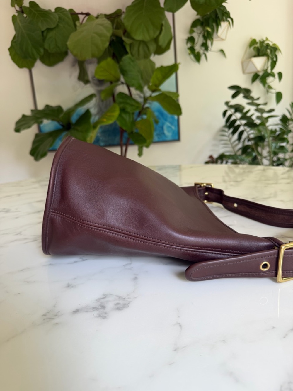 Coach Vintage Helen's Legacy Crossbody Shoulder Bag 9953 Mahogany Brown Leather - Picture 13 of 16